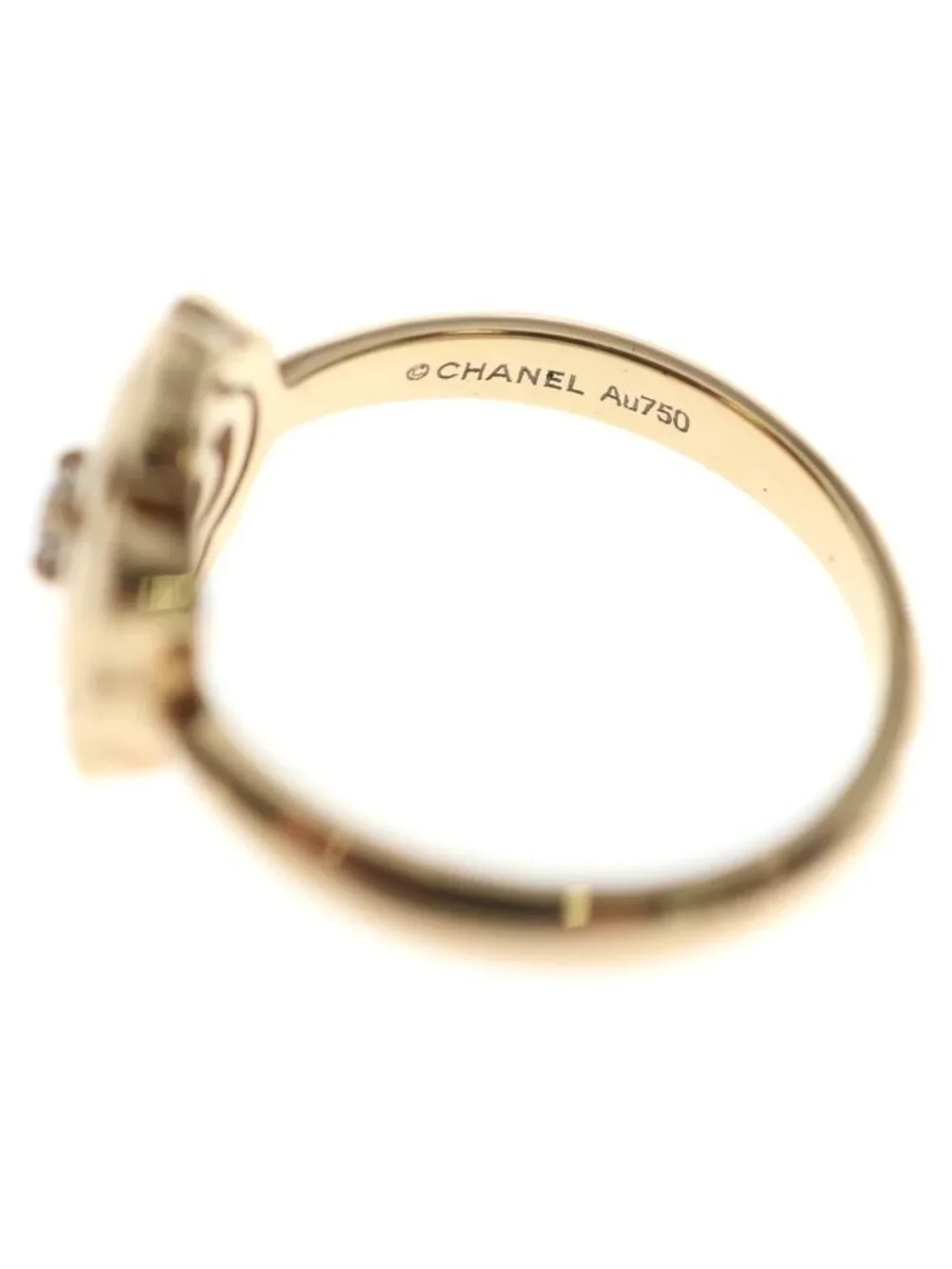 Chanel Camellia Diamond 18k Pink Gold Ring